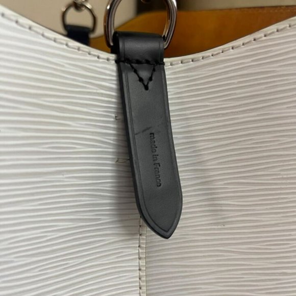 LOUIS VUITTON NEONOE TOTE HAND BAG EPI PURSE STRIPE LIMITED EDITION WHITE - Picture 7 of 16